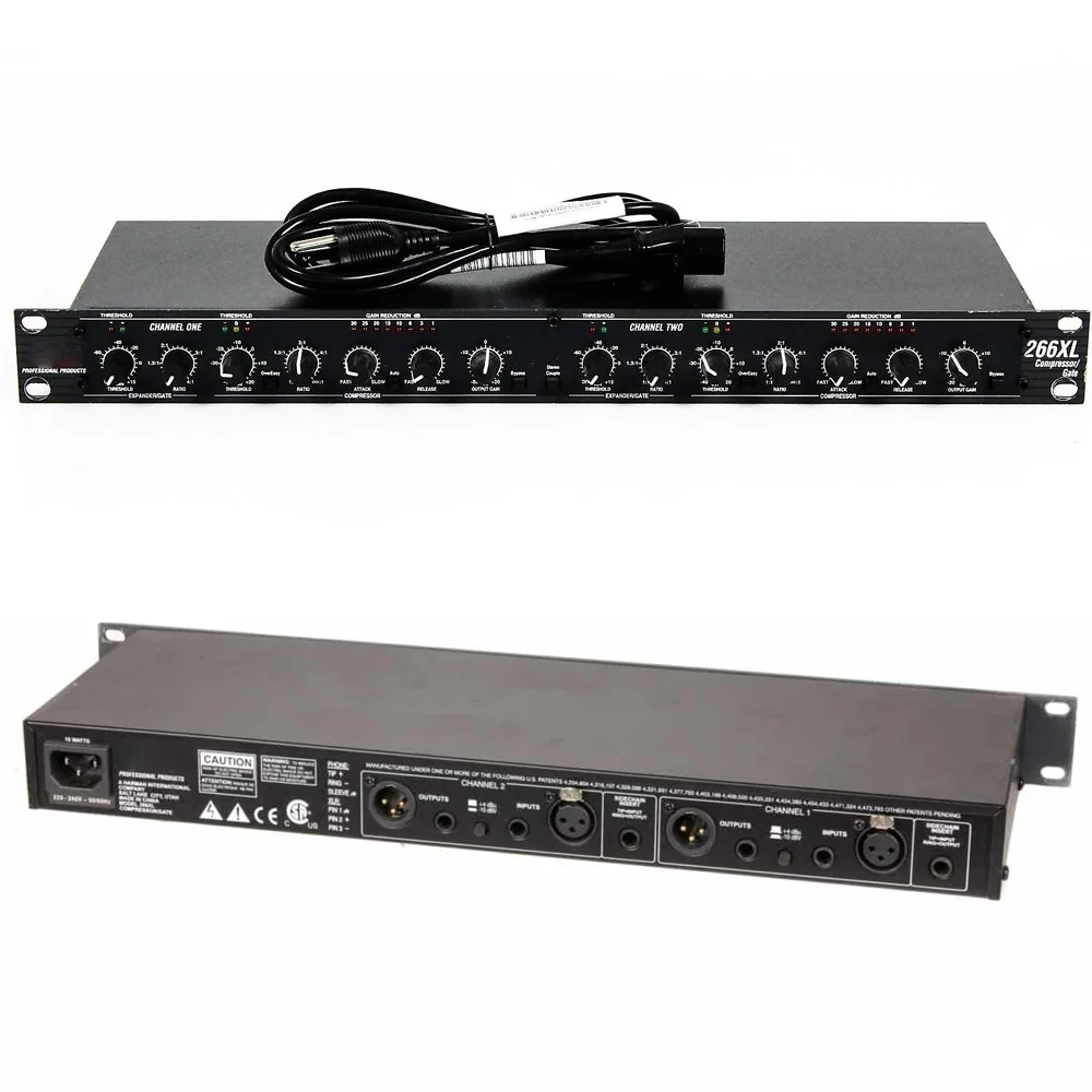 DBX 266XL Dual channel Compressor Gate  feedback canceller electronic professional sample rate dbx for sound graphic equalizer