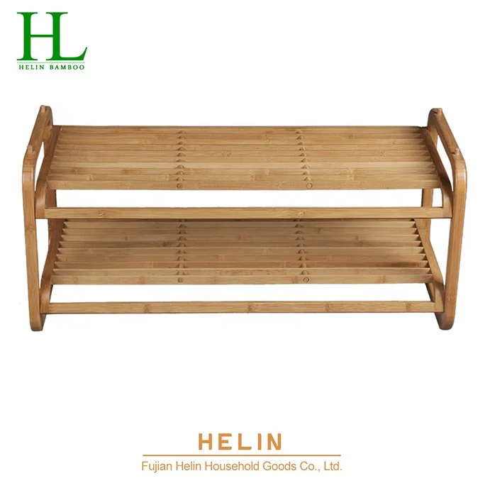 Производитель 2-х уровневые бамбуковая стойка для обуви обувь Органайзеры