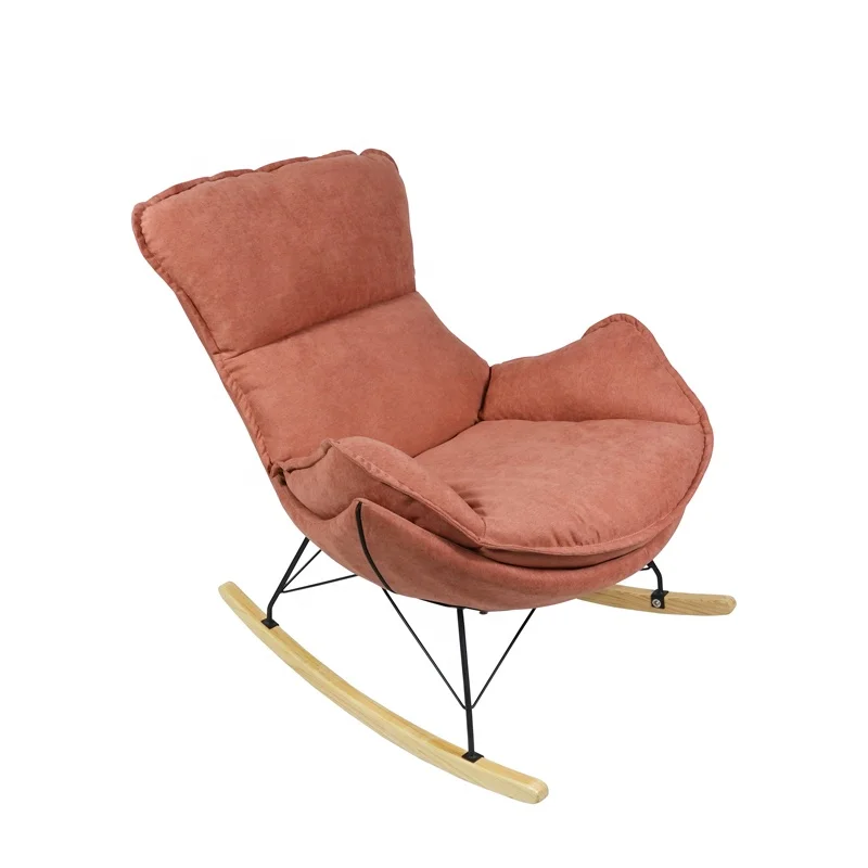 Nordic Hot sale Living Room Fabric Single Lazy Sofa Chair,High Quality Leisure Modern Rocking Sofa Chairs