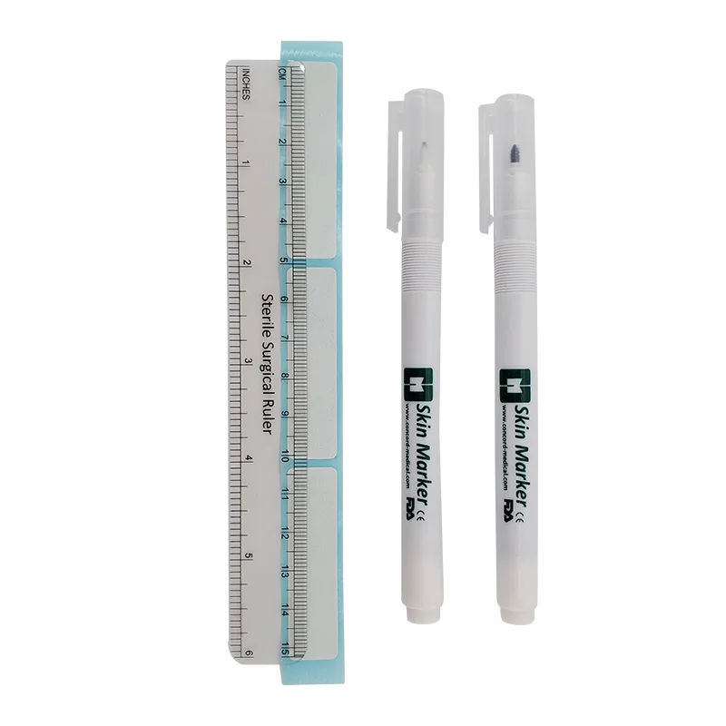 Surgical Tip Disposable Surgical Skin Marker Pen Medical Skin Marker With Ruler