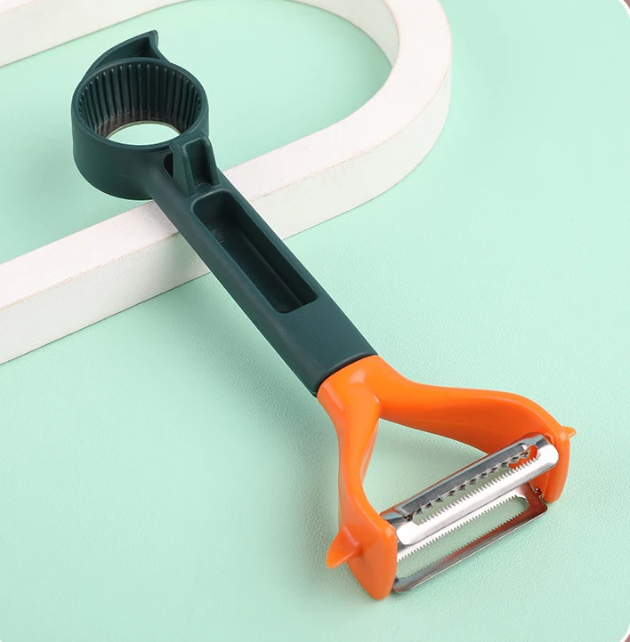 7-in-1 Multi-Function Double-Head Peeler Kitchen Tool Fruit Vegetable Can Opener Bottle Opener Core Digger for Potatoes