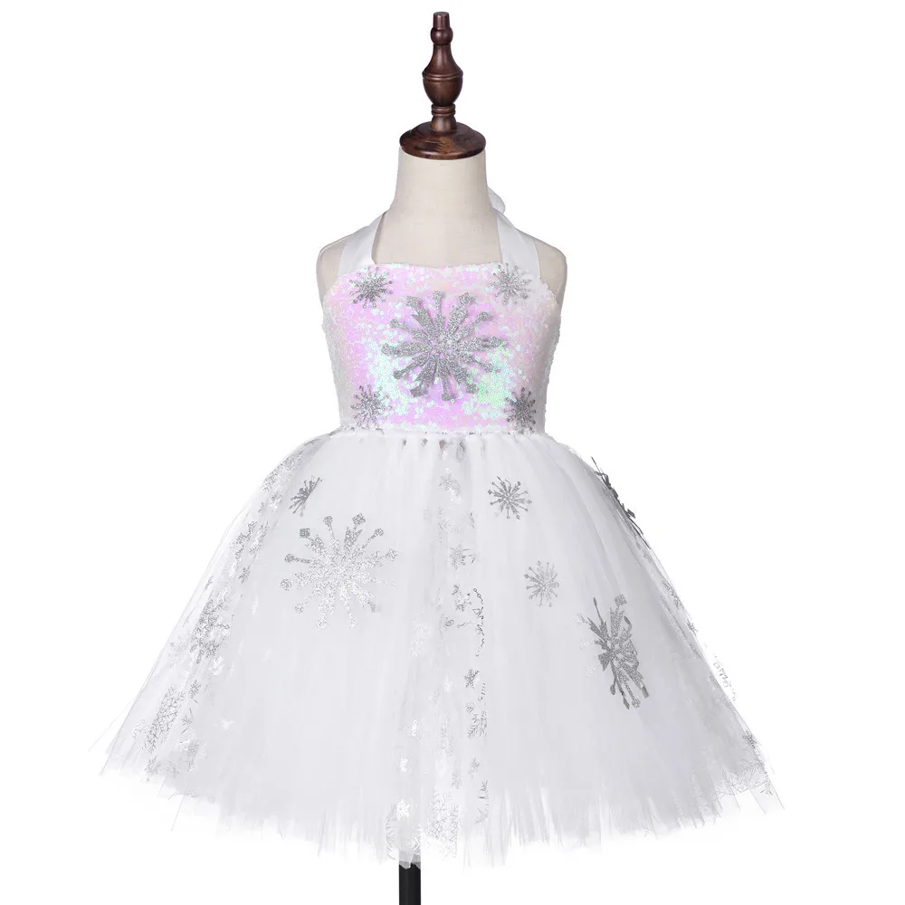Ice Elsa Queen Toddler Kids Little Girls Princess Costume Blue Cosplay Dress up Birthday Party with Accessories
