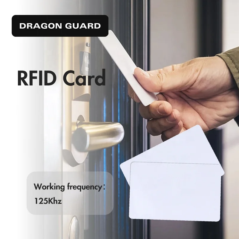 DRAGON GUARD Manufacturer Wholesale Plastic Access Control TK4100/ EM4200/ T5577 Blank 125khz NFC RFID Card