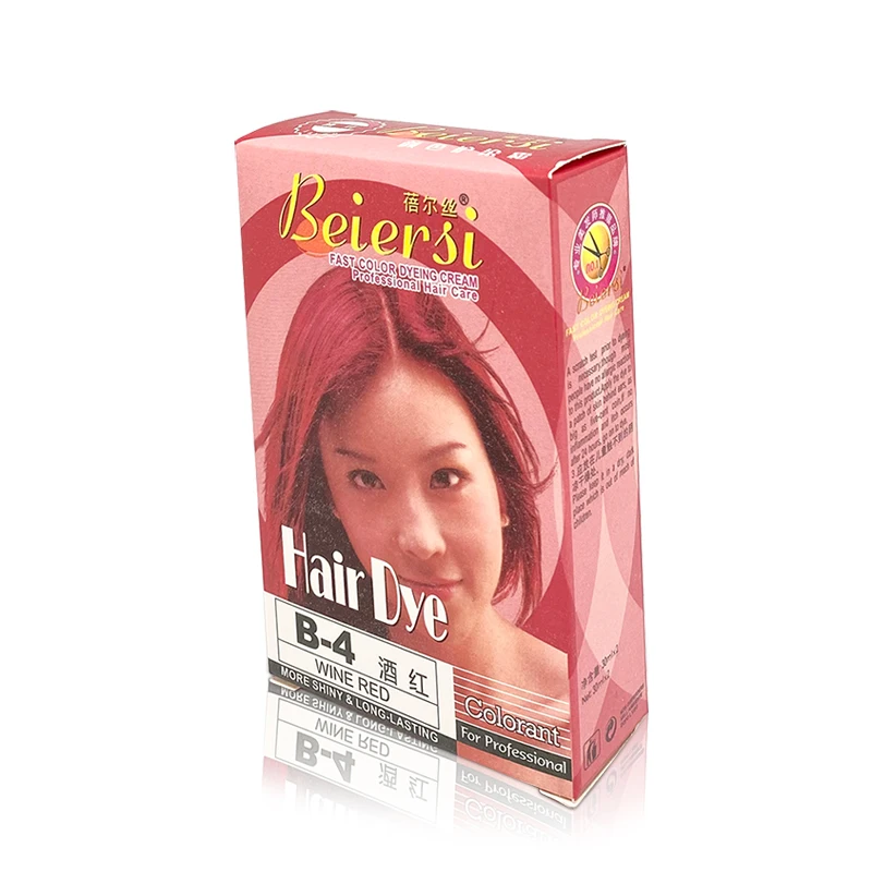 Grape red semi-permeant korean hair dye color coloring cream