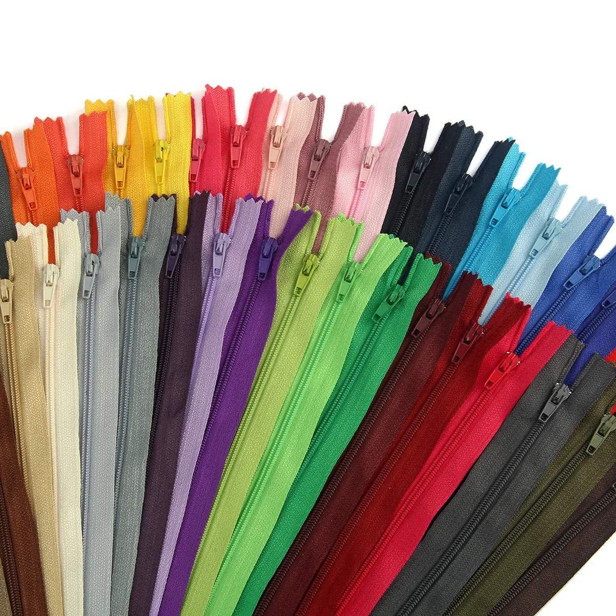 LS714 Zipper Wholesale 3# Open End Colorful Custom Invisible Nylon Zipper For Garments Pants And Luggage Bags