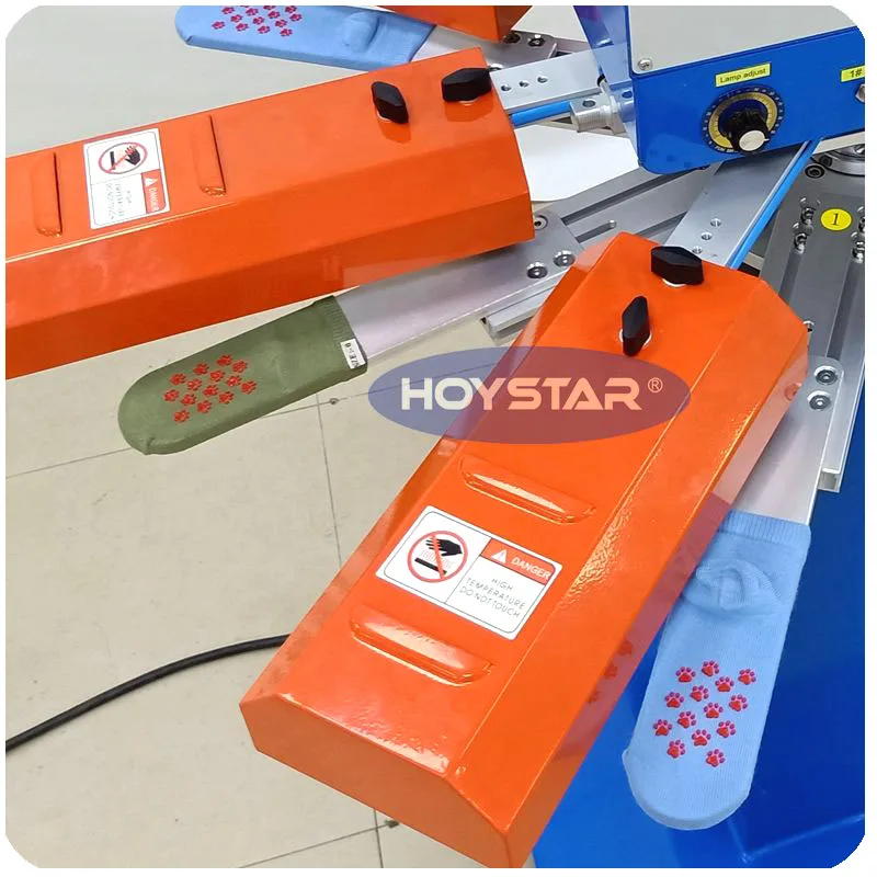 Non Slip Silicone Gel Dotting Sock Label Screen Printing Machine Price