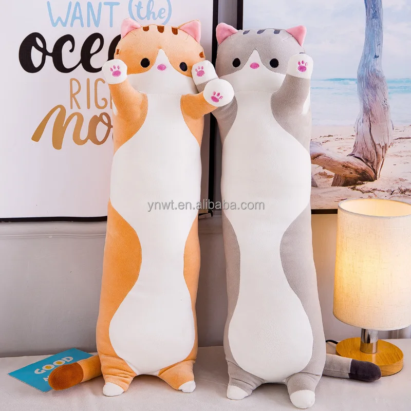 140cm Plush Toys Animal Cat Cute Creative Long Soft Toys Office Break Nap Sleeping Pillow Cushion Stuffed Gift Doll for Kids