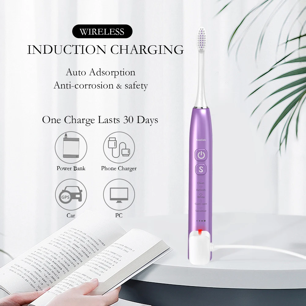 
Portable Custom Oral Fresh Electric Tooth Brush Colorful Travel Case And Replacement Head New Sonic Electric Toothbrush 