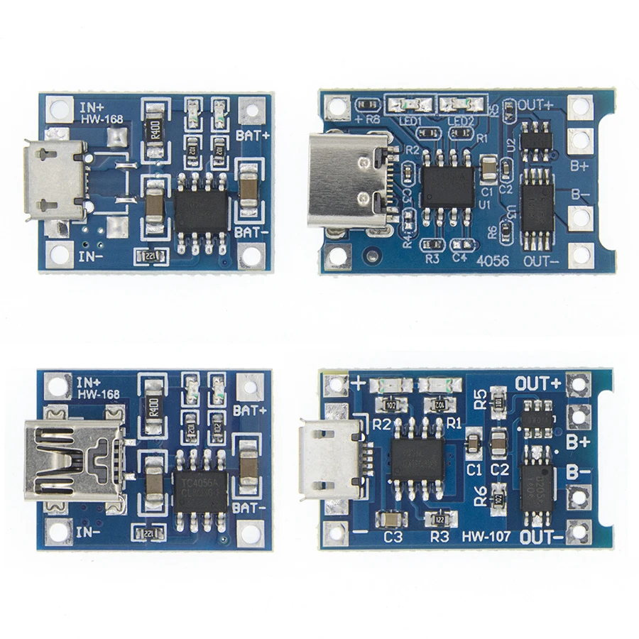 ZJI TP4056 двухканальная видеокамера с защитой функции 5V 1A Micro USB 18650 литиевая батарея зарядная плата для