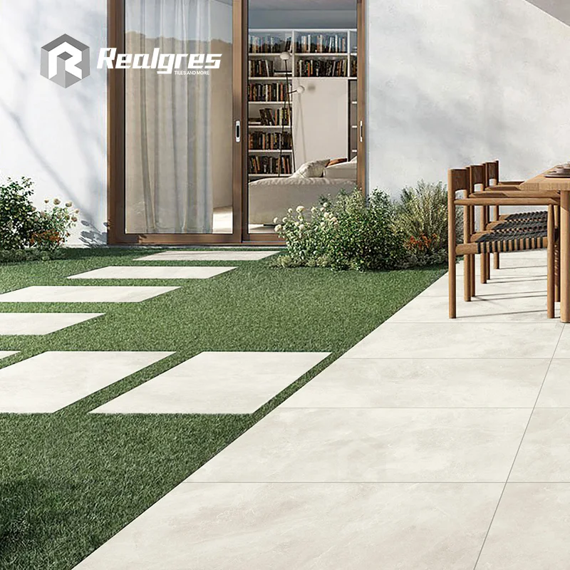 Realgres Outdoor Patio Interior Bathroom Hotel Cement Matte 20mm Rustic Glazed Porcelain Floor Tiles Made Foshan