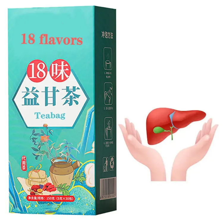 Китайский антитоксичный очищающий Чай для печени 18 вкусов травяной органический чай детоксикации здоровый сердца