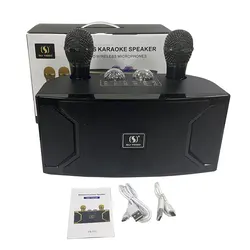 Home Karaoke Machine Dual Mic Wireless Karaoke Speaker Microphone for Parties Festival Wedding