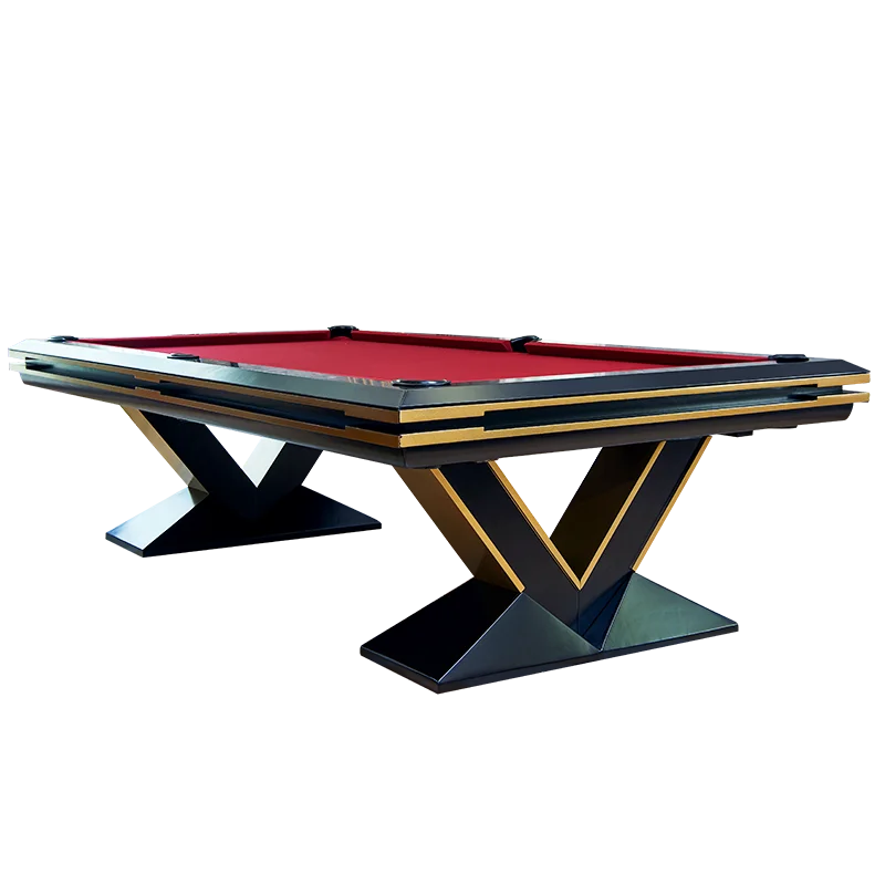 High end modern customize billiard table 9ft 8ft with V-shape legs