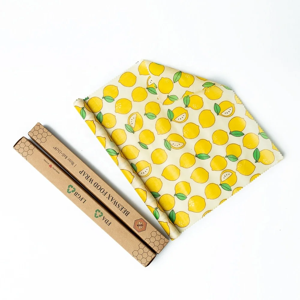 
Eco Friendly Natural Grade Organic Biodegradable Beeswax Food Wrap Roll 