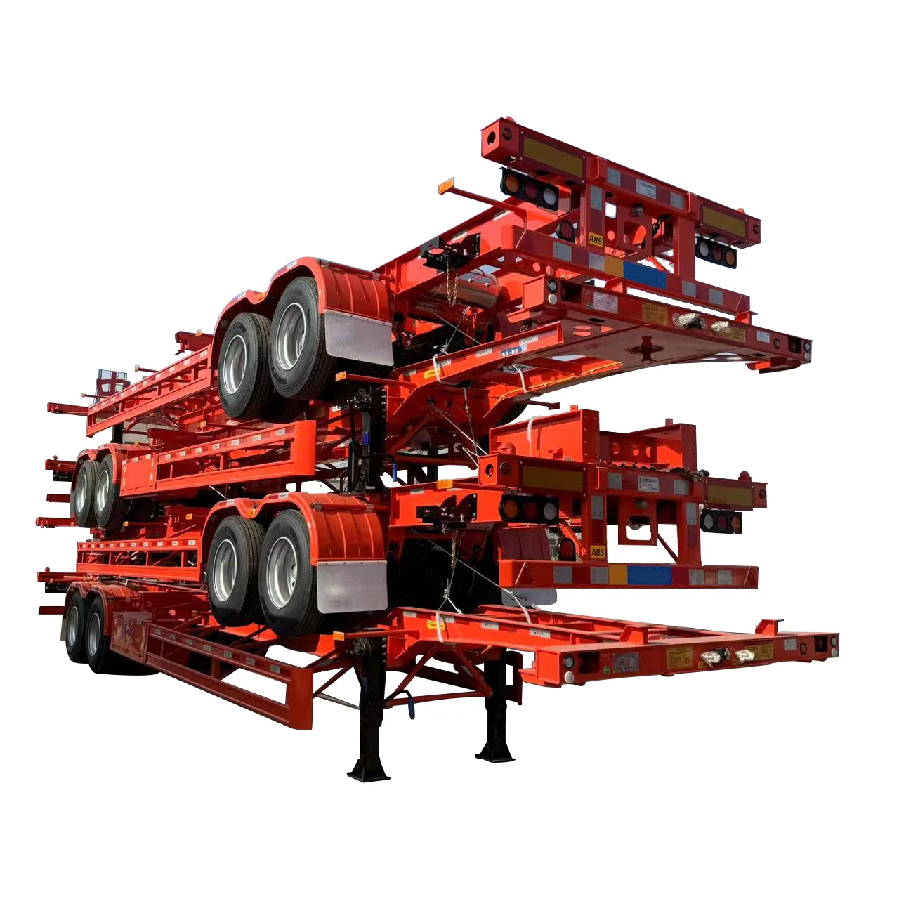 Cheap Price Manufacture Customised Two-axle 2Axles 20ft 40ft Skeleton Gooseneck Container Transport Chassis Skeletal Semitrailer