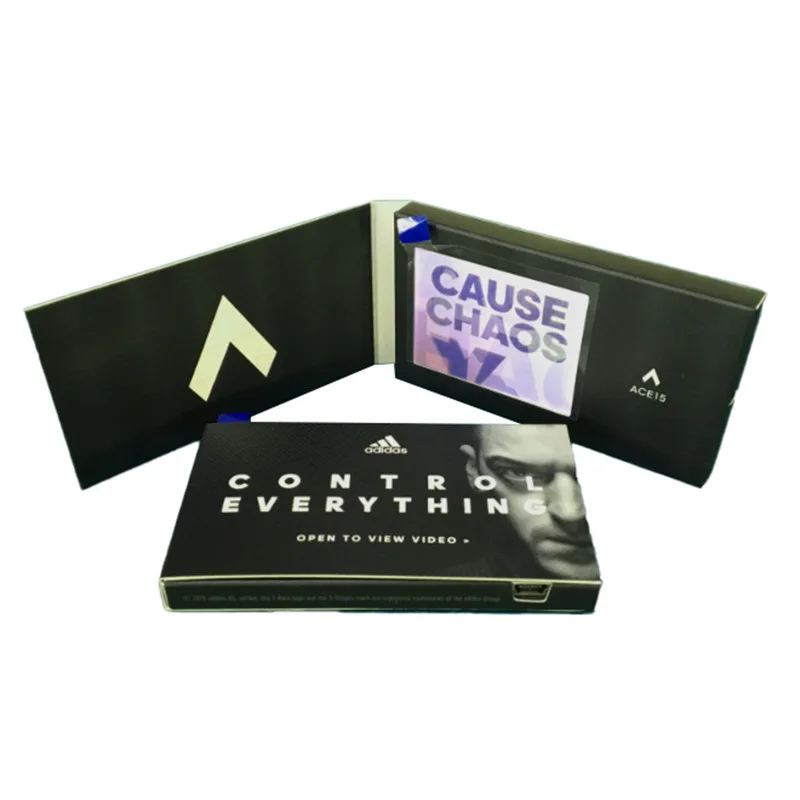 2.4 inch Softcover video folder buttons control lcd screen video player greeting card