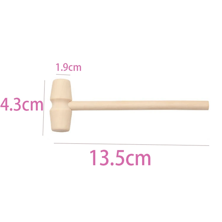 
High sales natural material kids wooden mallet for leather craft 