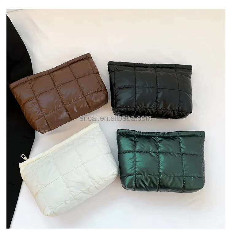 Makeup Bag Travel Cosmetic Bag Puffy Make Up Bags for Women Organizer Case Puffer Pouch for Purse Storage