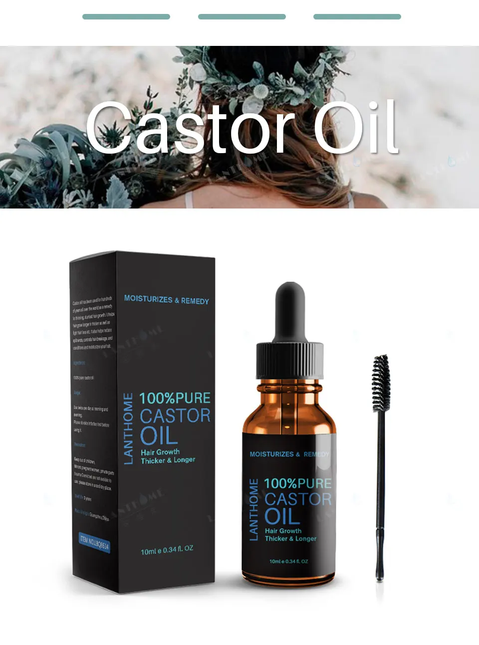 natural castor hair oil