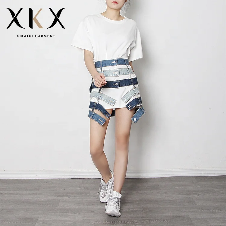 Wholesale 2021 summer new fashion street ladies high waist casual old hollow irregular casual dress
