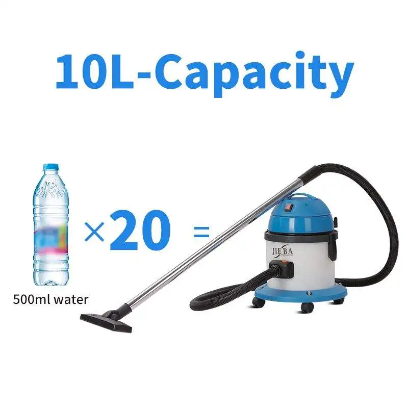 Blue 10L Handheld Vacuum Cleaner Wet Function Small Commercial Household Office Cleaning Equipment Water Suction Machine Car RV