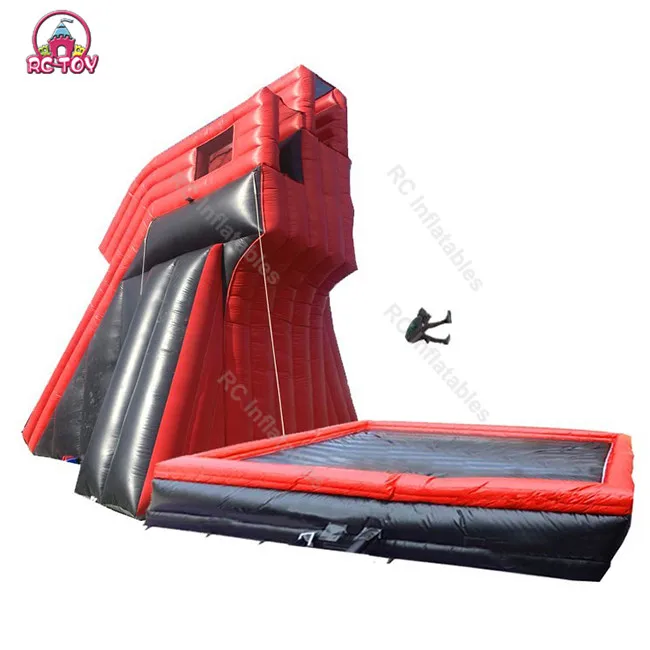 Crazy outdoor sport game free fall Inflatable air jump bag soft landing Inflatable stunt jump for adults
