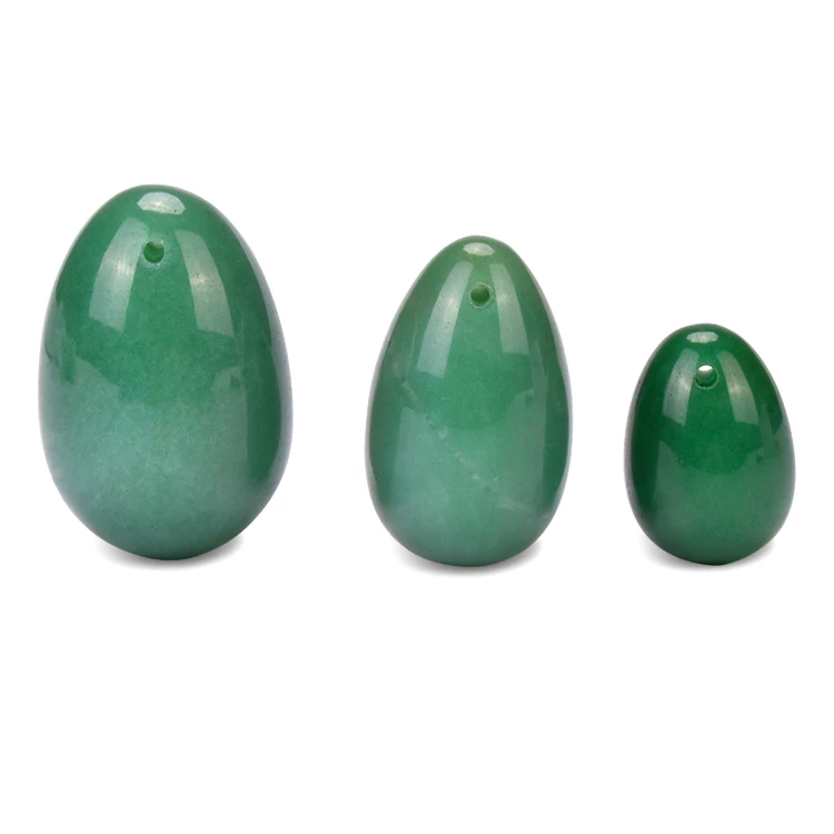 Wholesale high quality factory promote sale natural gemstone jade egg yoni eggs green aventurine yoni egg
