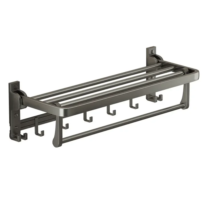 Modern Design High Quality Thick Aluminum Wall Mounted Bathroom Phone Shelf & Toilet Paper Holder Accessories