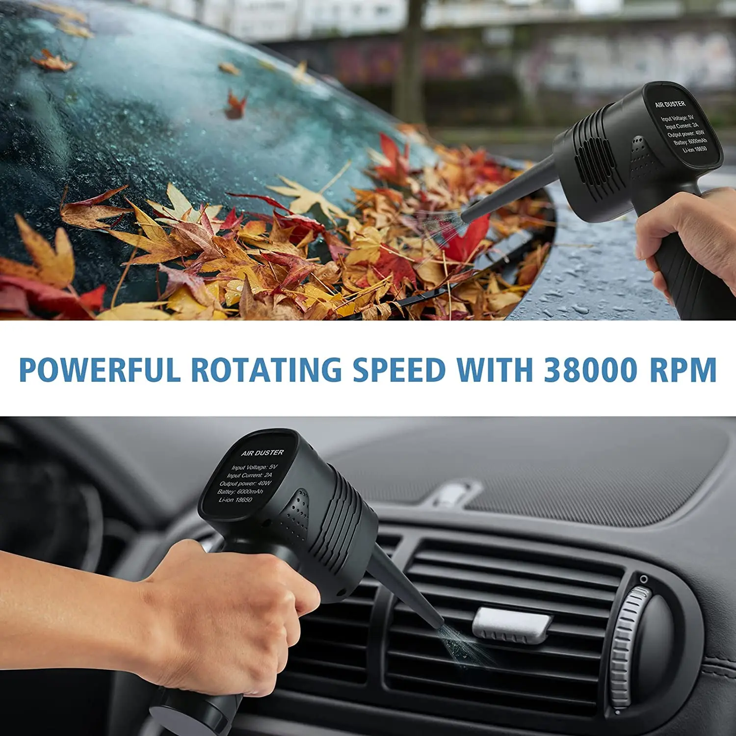 Wireless charging computer car portable household computer dust compressed usb rechargeable electric air duster vacuum blower