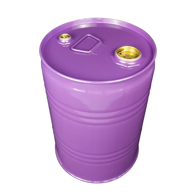 Стальная бочка 15L 20L 25L 30L перерабатываемая 35L 50L 60L 100L 120L контейнер для порошка фиолетовый с крышкой