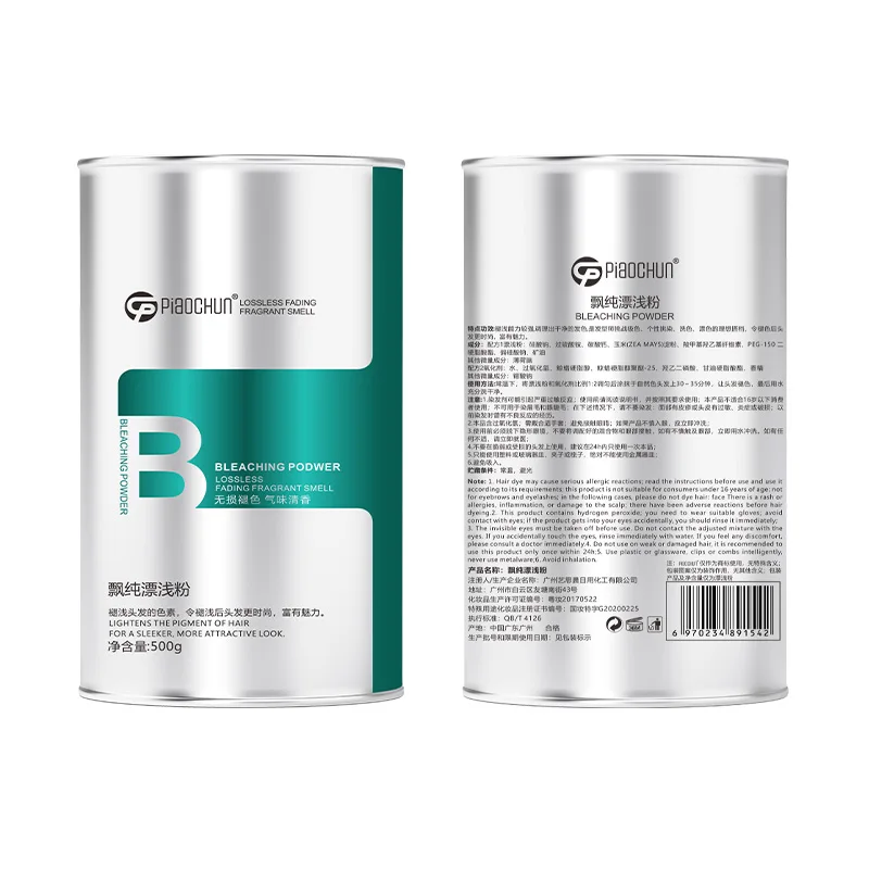 Professional Hair Bleach Powder And Developer Set Ammonia Free Private Label