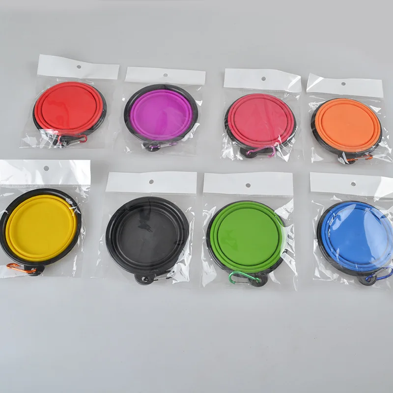 
2021 Amazon Hot Selling Silicone Portable Foldable Collapsible Expandable Cup Feeding Travel Drinking Cat Dog Hiking Pet Bowl 