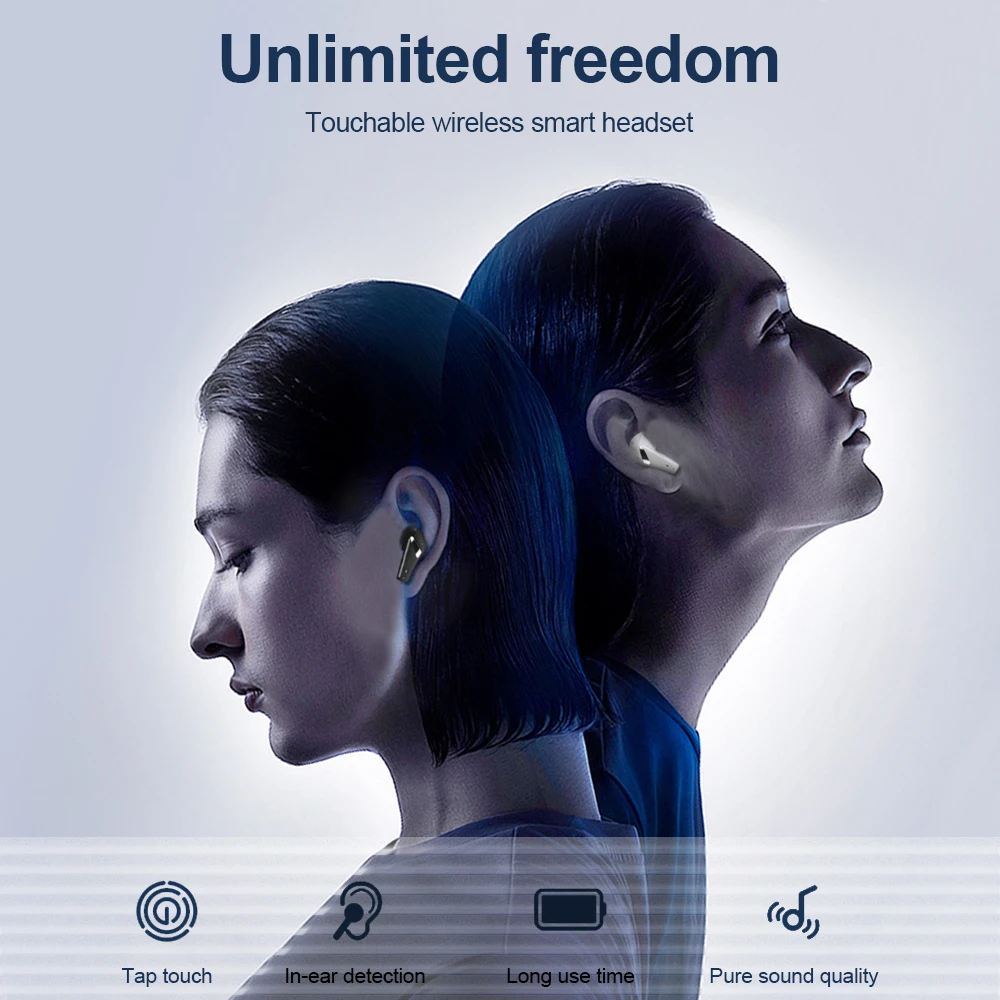 MUSKY HX06 2021 Factory Price Popular Led Mobile Accessories Bt 5.0 Wireless Sterio Earbuds Earphone & Headphone I12,I11