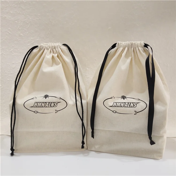 Chuanghua Customized Cotton Packaging Dust Bags For Handbags Luxury Custom Cotton Bag Drawstring With Bottom