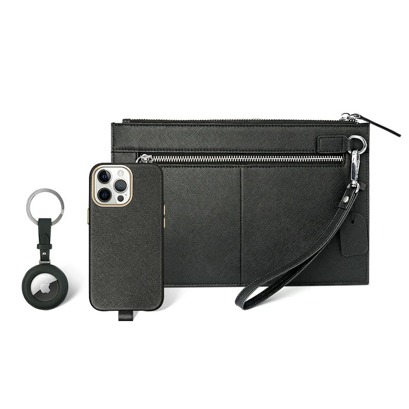 Wholesale Business Style Genuine Leather Purse Pouch Clutch Clutch Bag For Men