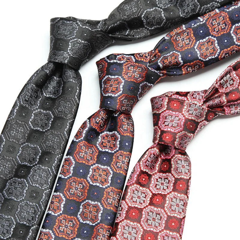 IRAN the persian pattern luxury brand vintage classic design mens microfiber handmade gray red navy floral  neck ties for men