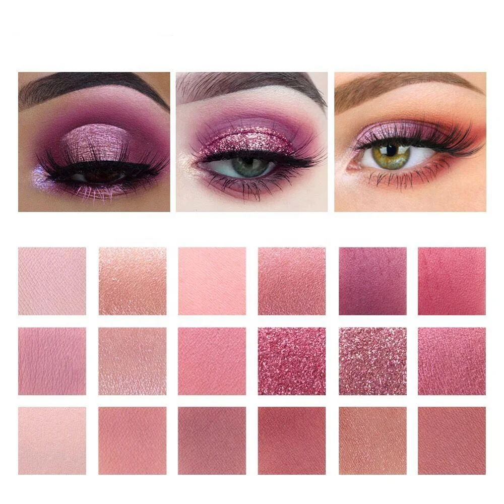 MISS ROSE NEW Cosmetics Professional high pigmented 18 Color Eye Shadow Makeup Glitter Eyeshadow Palette