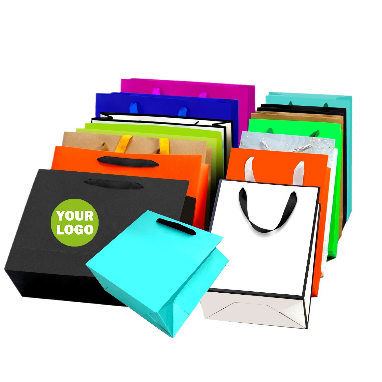 Custom Private Logo Printed handbags for women luxury shopping bag kraft paper bag gift bag Print