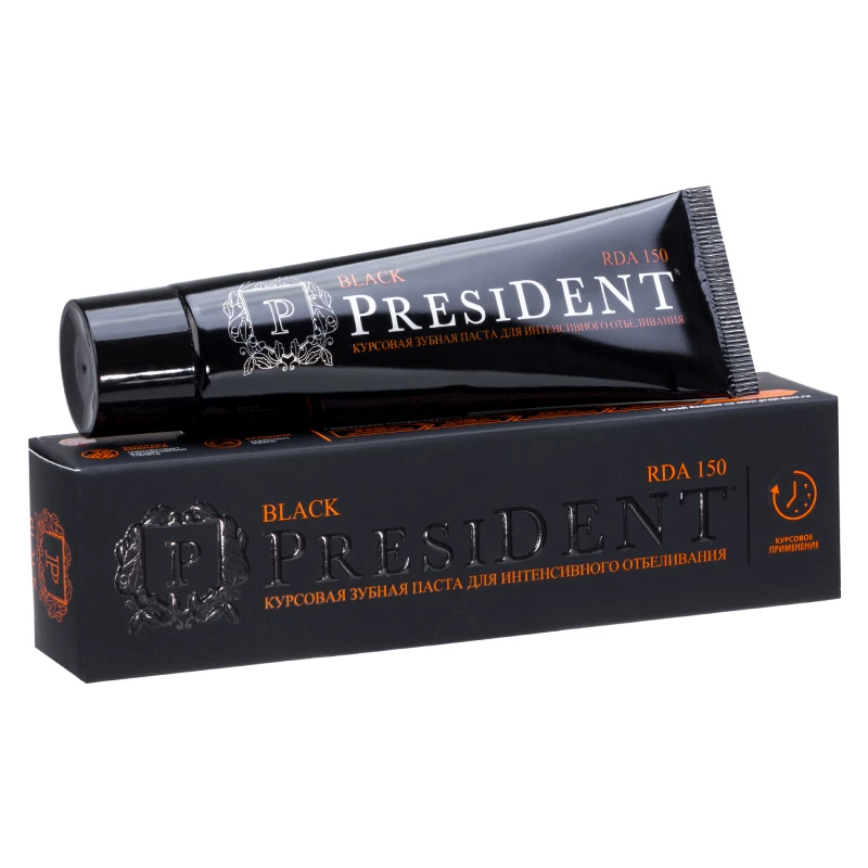 Toothpaste PRESIDENT Black (150 RDA) 50 ml fmcg distributor required