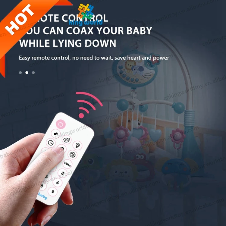 KW Animal Projection Bed Bell Baby Music Crib Mobile Toy Musical Sweet Clodle Musical Got mobile baby with Infant Hanging Toys