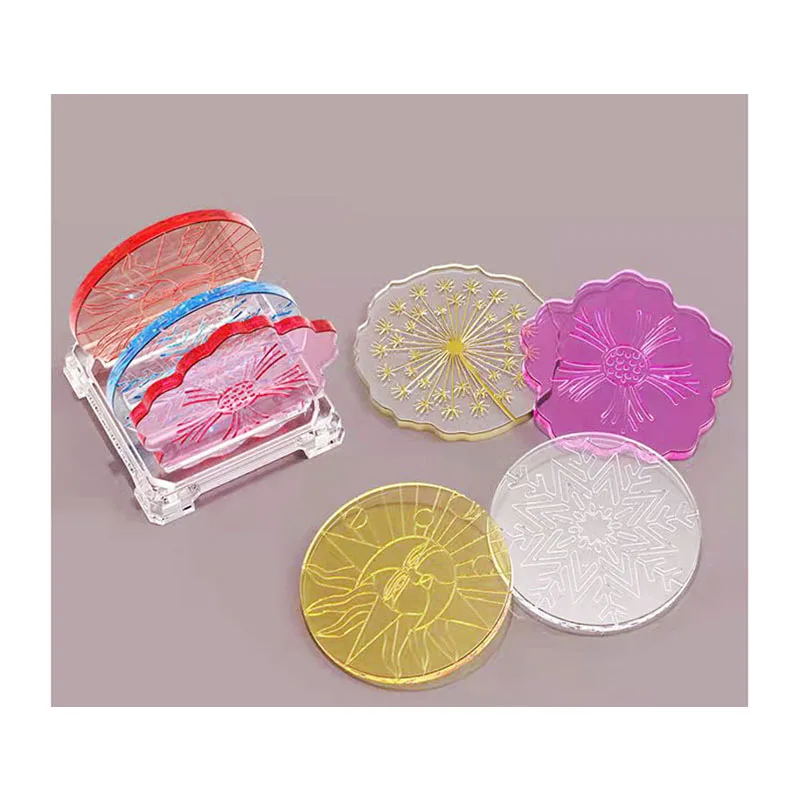 DIY Crafts Silicone Cherry Flower Coaster Resin Casting Molds Kit Cup Mat Coaster Epoxy Mould