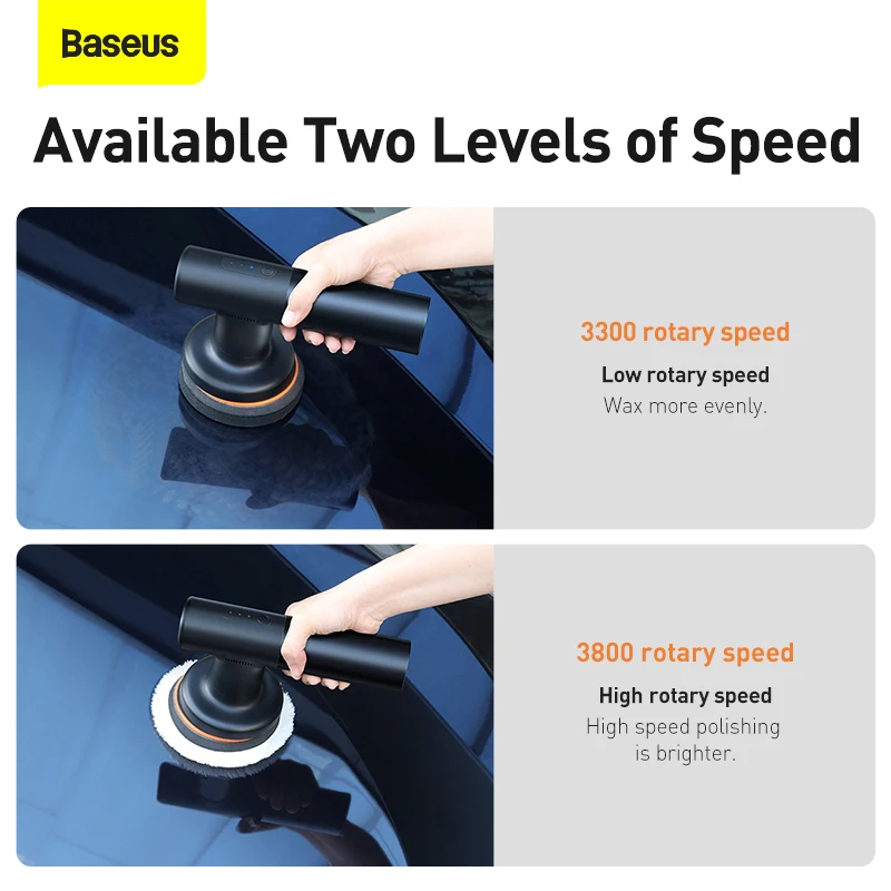Baseus New Power Wireless Portable Adjustable Speed Auto Waxing Car Polishing Machine Polisher