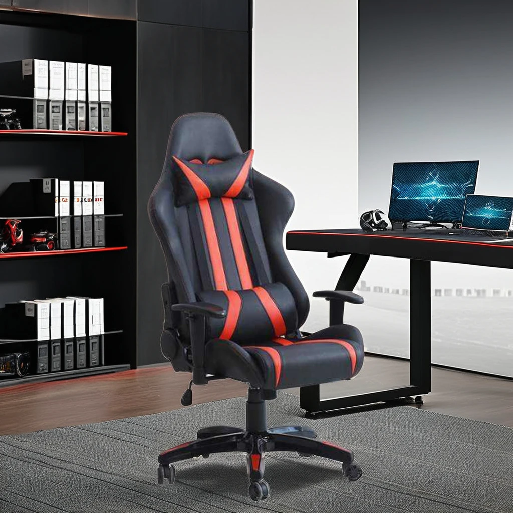 High Quality PU Leather Scorpion Pro Chair PC Gamers 4D Custom Revolving Office Executive Chair Black Red Inexpensive 4D Custom