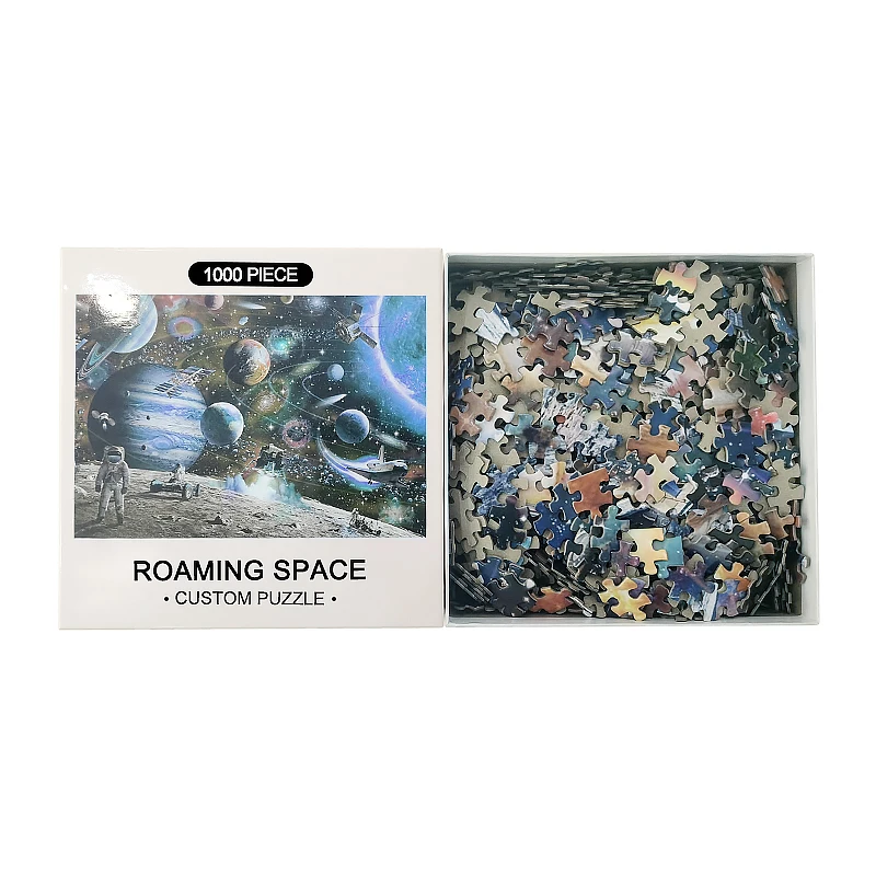 Hot Sale Wholesale Custom Space Travel 1000 Pieces Customized Jigsaw Puzzles For Adults