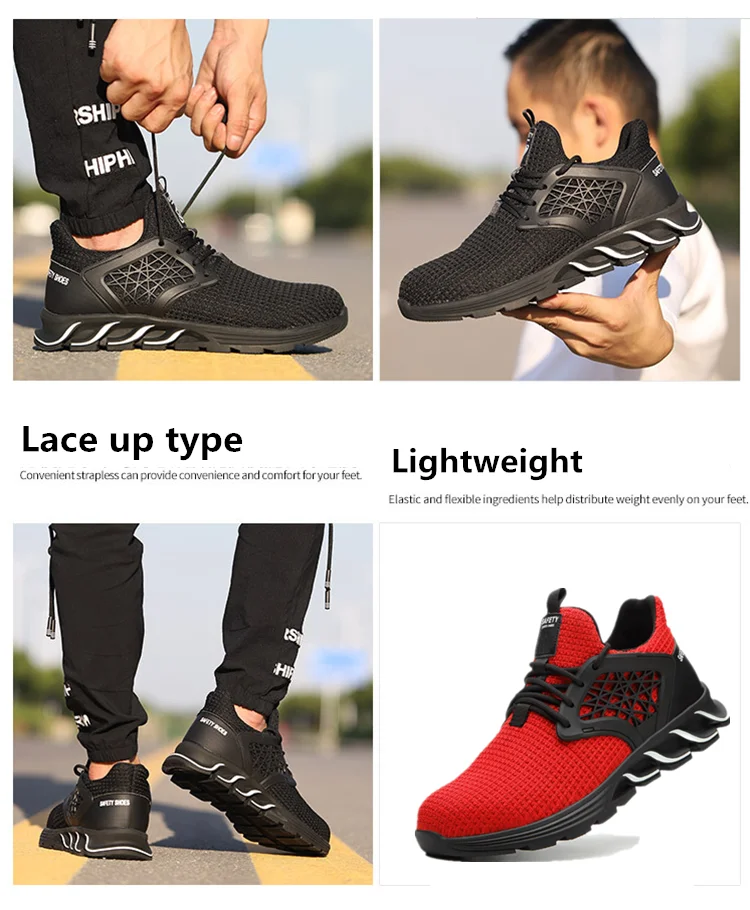 FUNTA Hot Selling Work Boot Trainers Sport Casual Mens Steel Toe Caps industrial Safety Shoes