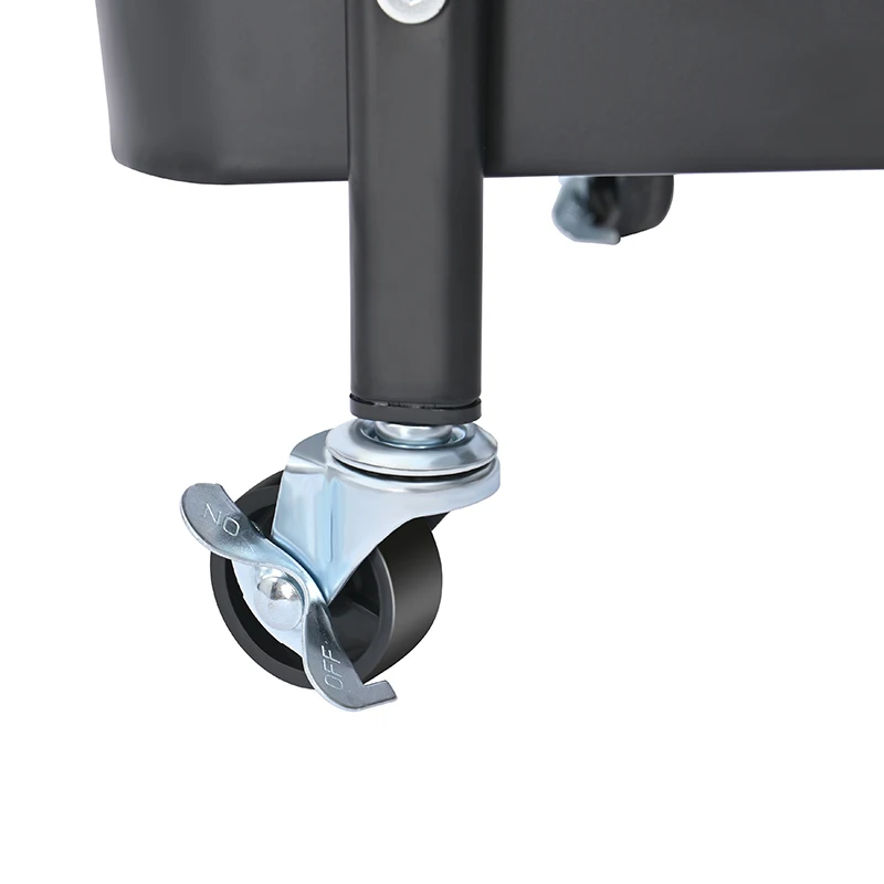 Bedroom Classroom Office 3 Tier Utility Trolley Kitchen Storage Rolling Rack Storage Cart With DIY Pegboard