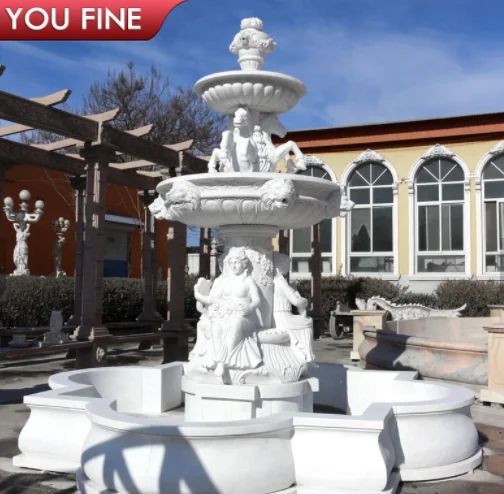 Открытый 4 уровня мрамор фонтана для украшения