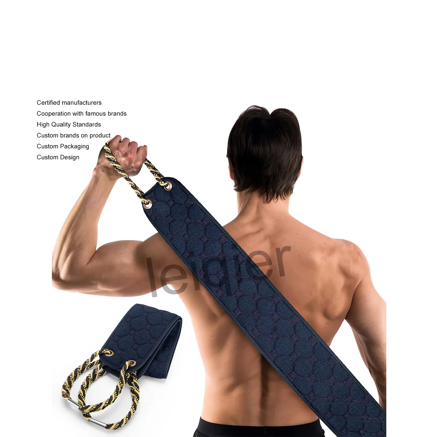 Отшелушивающий скруббер для спины с ручками, двусторонний Отшелушивающий спинной отшелушивающий скраб для тела, отшелушивающий Мочалка для полотенец