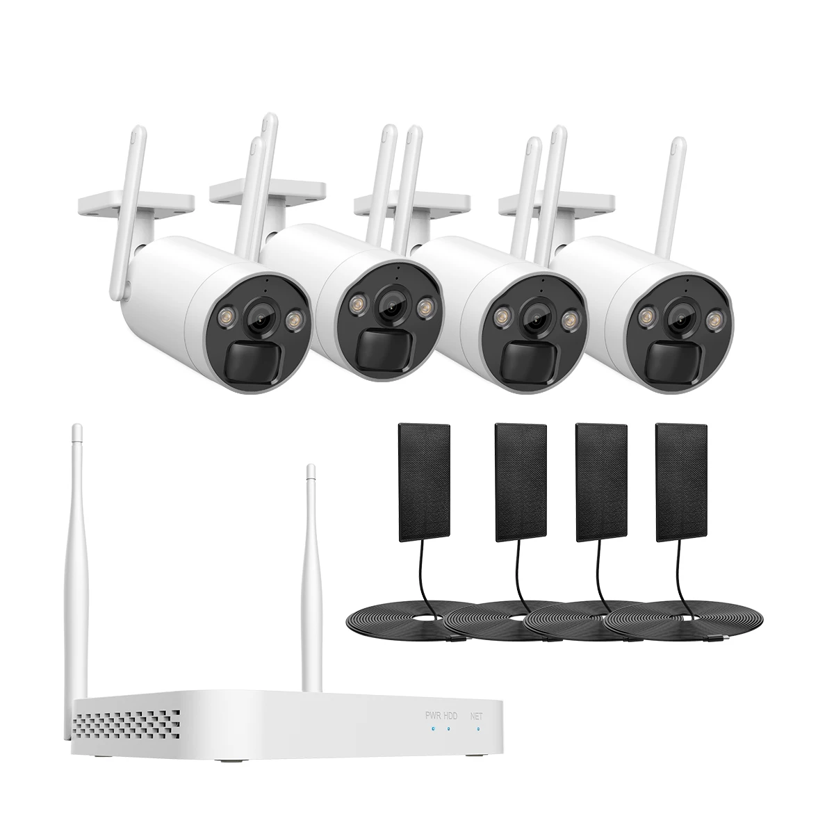 8-канальная Беспроводная система видеонаблюдения 2K WIFI NVR 3 Мп Солнечная IP-камера с аккумулятором Wi-Fi безопасности