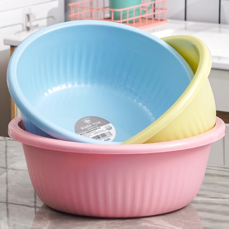 Xingsheng Wholesale high quality 10L Home hotel cheap color round stackable plastic wash basin